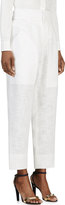 Thumbnail for your product : Chloé White Wide-Leg Tweed Trousers