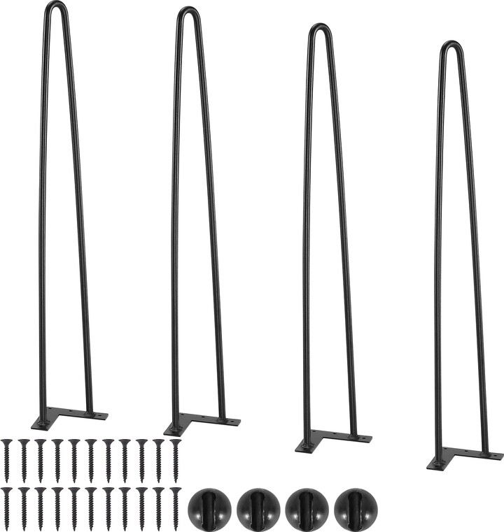 SKYSHALO 28" Hairpin Furniture Legs Solid Metal Heavy Duty Dining Table Leg Modern