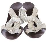 Thumbnail for your product : Henry Beguelin Ruffle Metallic Slides
