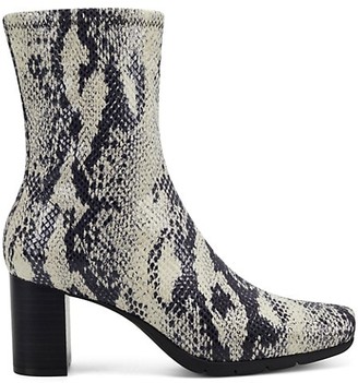 Aerosoles Miley Snakeskin-Embossed Faux Leather Boots