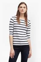 Thumbnail for your product : French Connection Tim Tim 3/4 Sleeve Striped Top