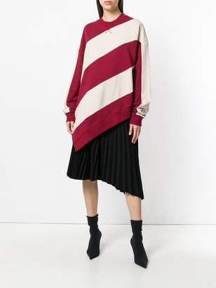 Marques Almeida striped asymmetric sweater