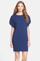 Thumbnail for your product : Cynthia Steffe 'Clarabelle' Shirred Sleeve Crepe Shift Dress