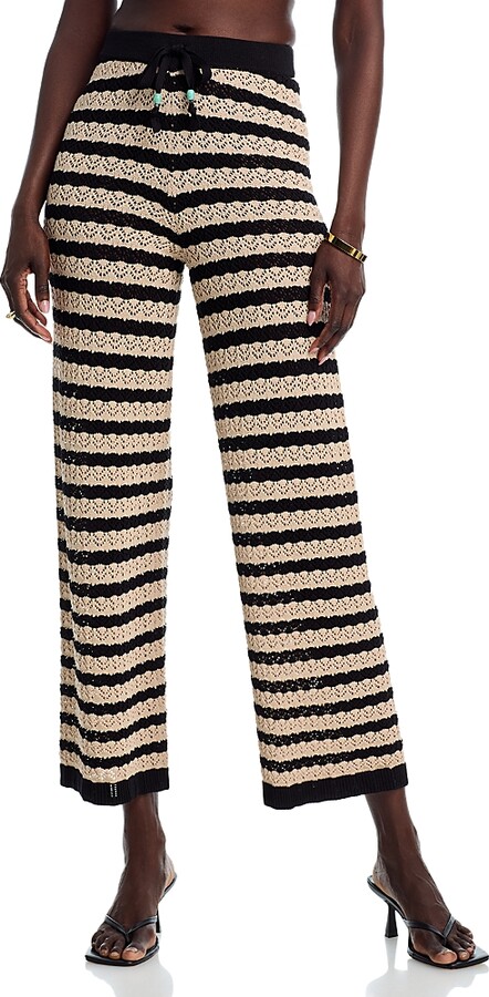L'Agence Gaelle Pointelle Knit Pants