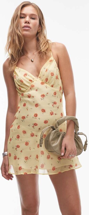 Halter Topshop Ruched Mini Dress Topshop Ruched Bust Mini Slip