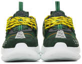 Thumbnail for your product : Versace Green and Yellow Plaid Chain Reaction Sneakers