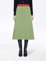 Thumbnail for your product : Gucci GG stripe wool skirt