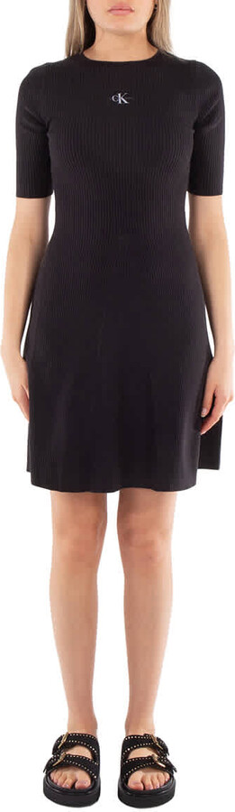 Calvin Klein Soft Ribbed Lyocell Dress
