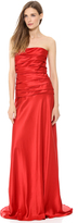 Thumbnail for your product : Alberta Ferretti Collection Strapless Satin Gown