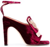 Thumbnail for your product : Sergio Rossi Embellished Velvet Sandals