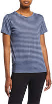 Thumbnail for your product : Vince Pencil Striped Short-Sleeve Crewneck Top