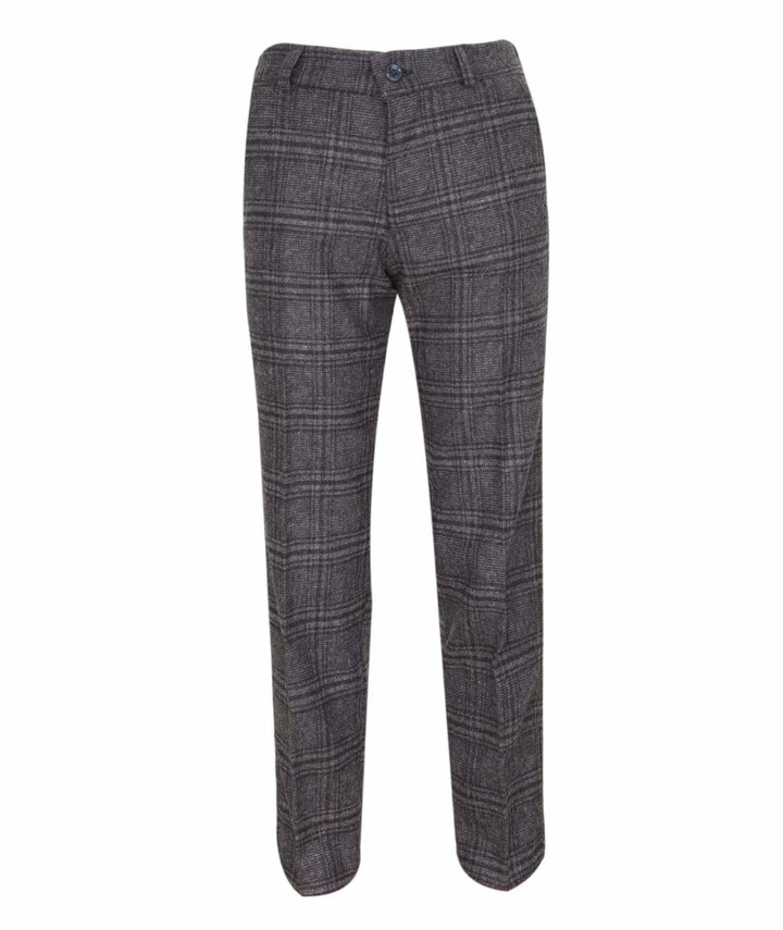 Sirri Boys Tailored Fit Charcoal Grey Peaky Blinders Tweed Check Suit ...