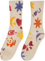 Thumbnail for your product : Collina Strada Off-White Printed Organic Cotton Socks