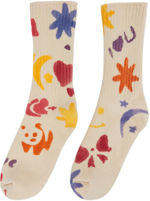 Collina Strada Off-White Printed Organic Cotton Socks