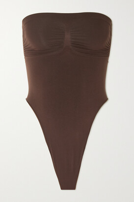 SKIMS Seamless Sculpt Strapless Thong Bodysuit - Cocoa - ShopStyle Shapewear