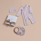 Thumbnail for your product : Burberry Cotton Three-piece Baby Gift Set