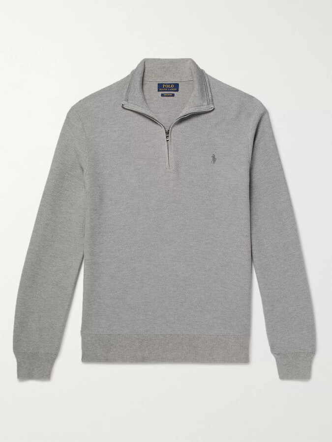 ralph lauren pima cotton half zip