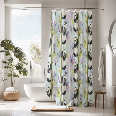 East Urban Home Floral Shower Curtain