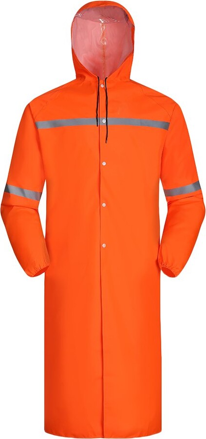 Insun Men's Long Raincoat with Hood Waterproof Lightweight Long Rain ...