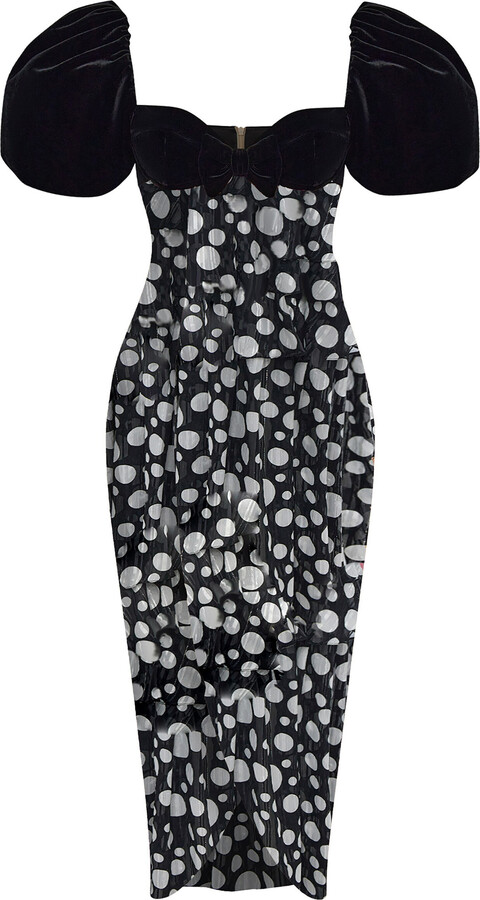 Sleeve Floral Chiffon Midi Dress