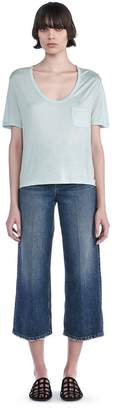 Alexander Wang Classic Cropped Tee With Pocket