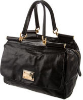 Thumbnail for your product : Dolce & Gabbana Miss SicilyTumbled Leather Tote