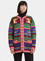 Thumbnail for your product : Gucci Striped Tiger Intarsia Knit Cardigan