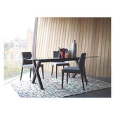 Thumbnail for your product : DUBLIN 8 seater walnut stain and glass dining table