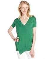 Thumbnail for your product : Autumn Cashmere emerald green cotton cashmere blend t-shirt
