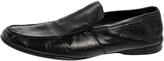 Thumbnail for your product : Ermenegildo Zegna Black Leather Slip On Loafers Size 43.5