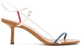 Thumbnail for your product : The Row Bare Mid-heel Leather Sandals - White Blue