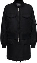 Thumbnail for your product : Sacai Layered Nylon Twill Zip-Up Short Coat