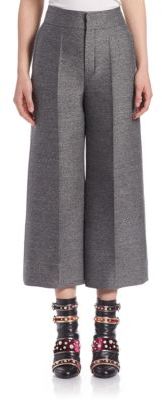 Lanvin Cropped Wool Blend Trousers