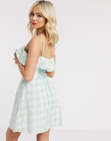 Thumbnail for your product : Gilli midi dress with ruffle detail in gingham