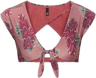 Vix Paula Hermanny Cutout Floral-print Bikini Top
