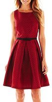 Thumbnail for your product : JCPenney Danny & Nicole® Pleated Polka Dot Dress