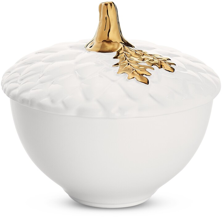 Martha Stewart Collection Harvest Acorn Soup Bowl with Lid, Created for