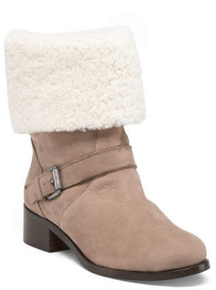 Made In Spain Shearling Trimmed Booties