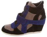 Thumbnail for your product : Ash Suede High-Top Wedge Sneakers