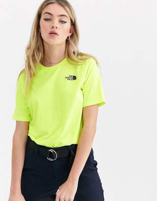 The North Face Faces t-shirt in yellow Exclusive to ASOS