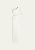 Thumbnail for your product : Chiara Boni La Petite Robe Chantal One-Shoulder Shard Column Gown