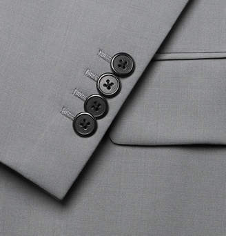 Prada Grey Panelled Wool And Mohair-Blend Blazer