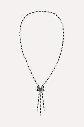 Stephen Webster Cascade 18-karat White Gold, Enamel, Spinel And Diamond Necklace - one size