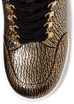 Thumbnail for your product : Marc by Marc Jacobs Metallic Leather & Faux Shearling Hidden Wedge Sneaker