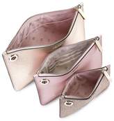 Thumbnail for your product : Kate Spade Metallic Leather Pouch Trio