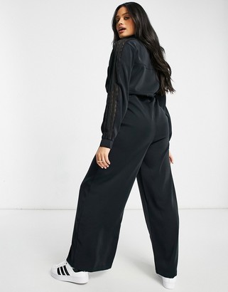 adidas Bellista lace jumpsuit in black - ShopStyle