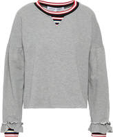 Thumbnail for your product : Rebecca Minkoff Striped Cotton-blend Fleece Sweatshirt