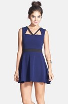 Thumbnail for your product : Sally Miller 'Chelsea' Cutout Skater Dress (Juniors)