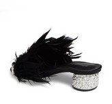 Thumbnail for your product : Jeffrey Campbell Women's Zazu Feathered Slide Sandal