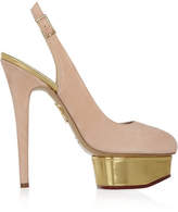 Thumbnail for your product : Charlotte Olympia The Dolly Suede Pumps - Blush